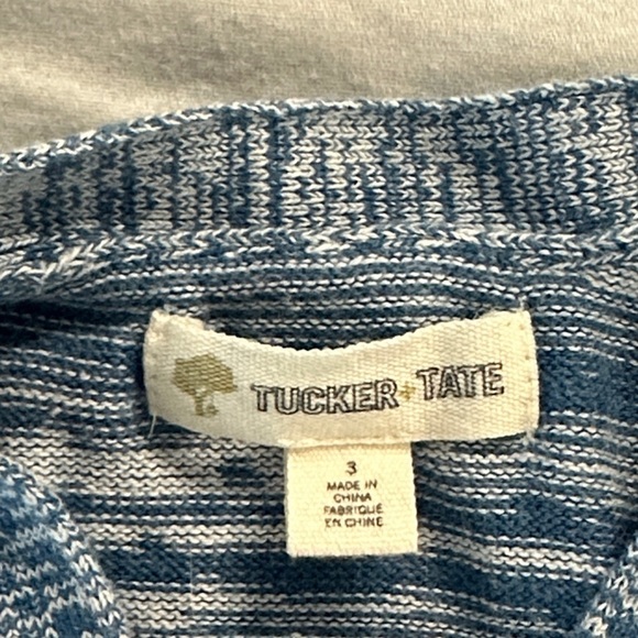 Tucker + Tate - Blue and White light weight Button Down Cardigan Sweater - Picture 2 of 4